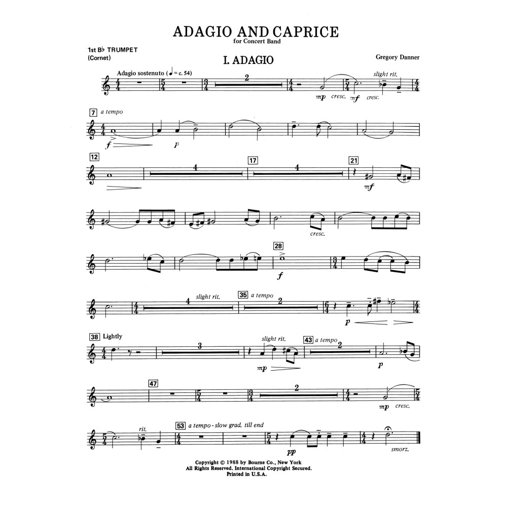 Adagio and Caprice - 1st Bb Trumpet