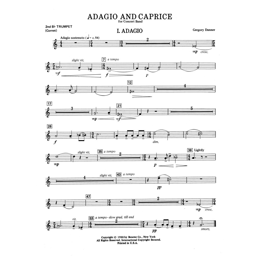 Adagio and Caprice - 2nd Bb Trumpet