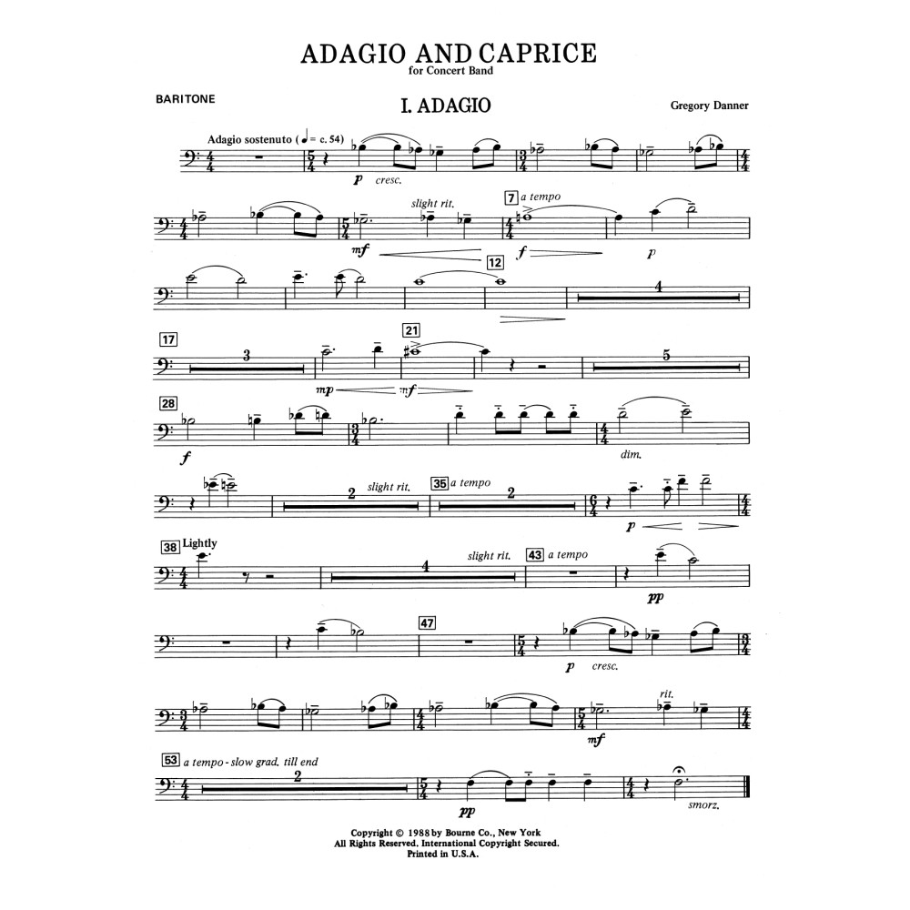 Adagio and Caprice - Baritone B.C.
