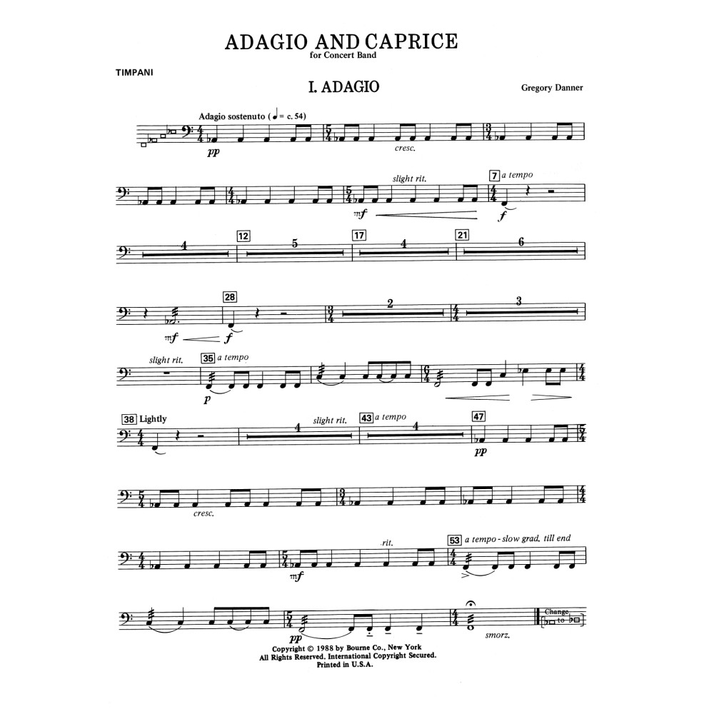 Adagio and Caprice - Timpani