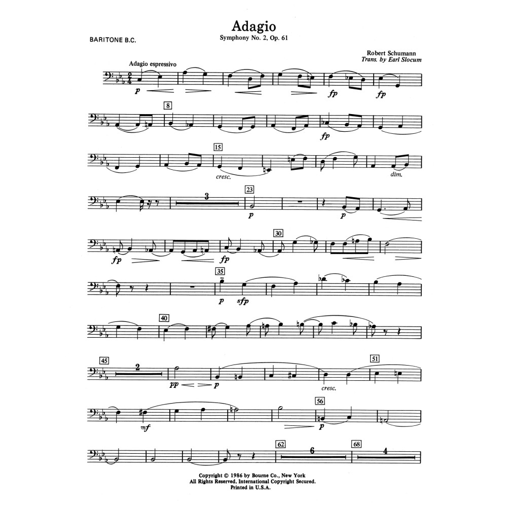 Adagio Symphony No. 2, Op. 61 - Baritone B.C.