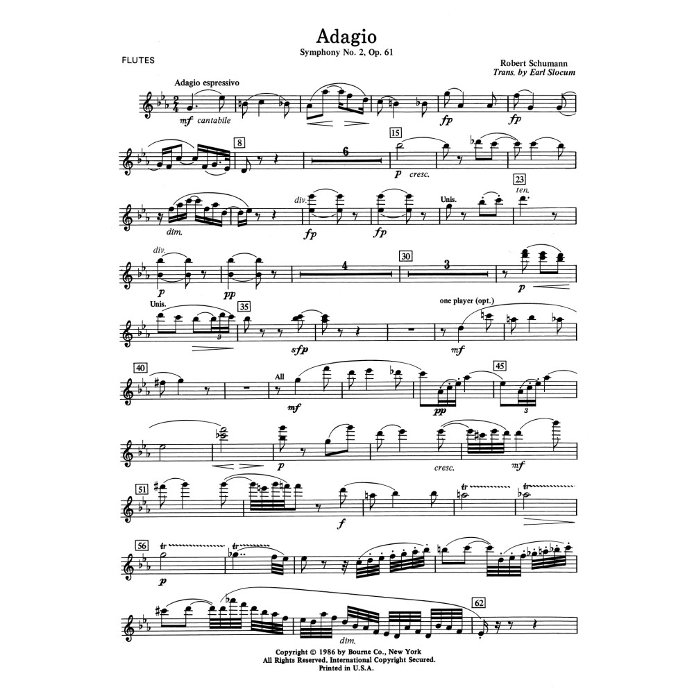 Adagio Symphony No. 2, Op. 61 - Flute