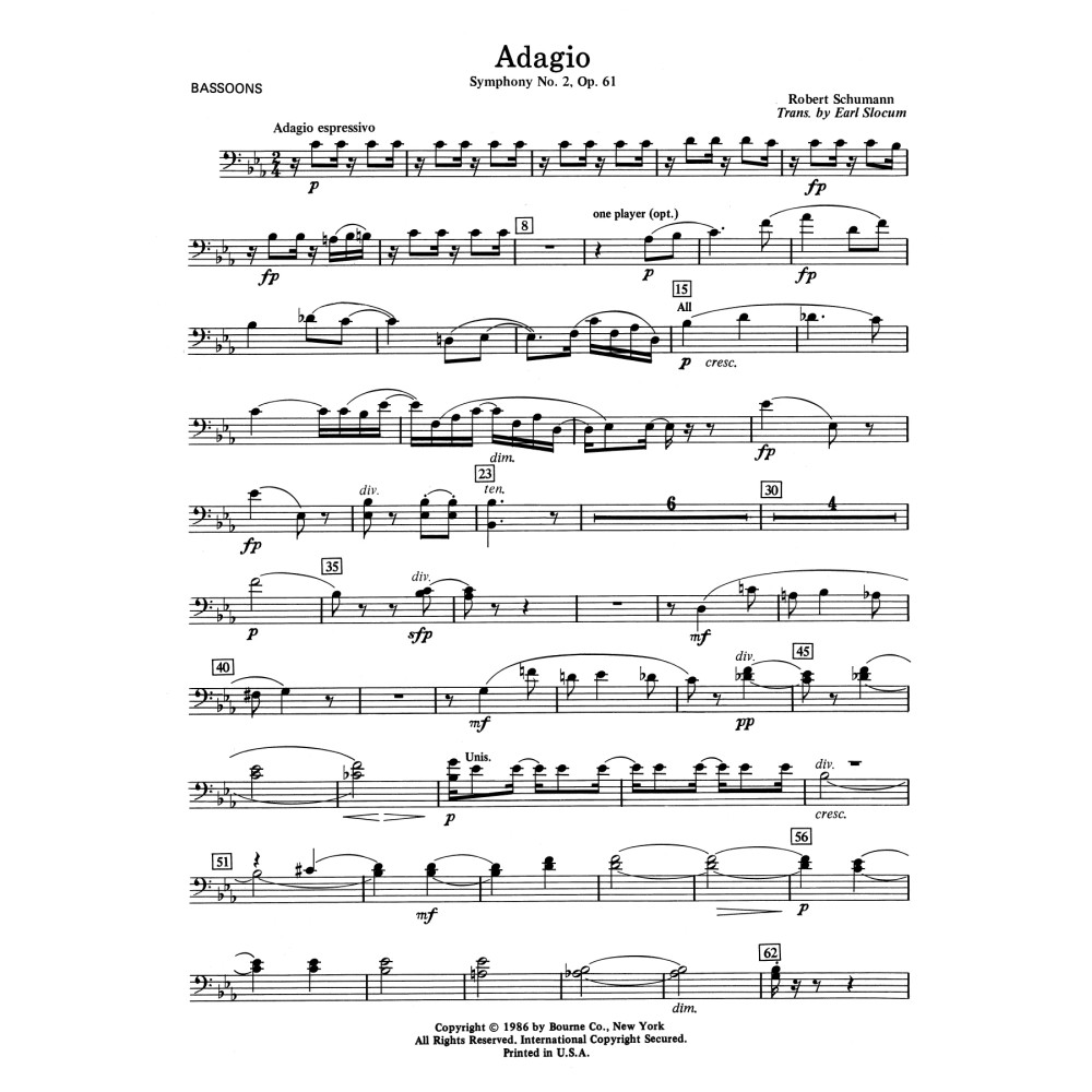 Adagio Symphony No. 2, Op. 61 - Bassoon