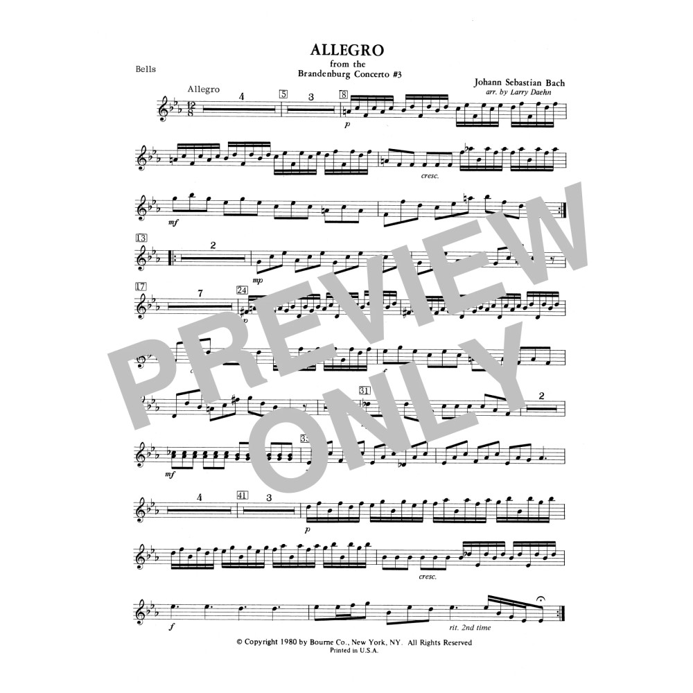 Allegro from Brandenburg Concerto No. 3 - Bells