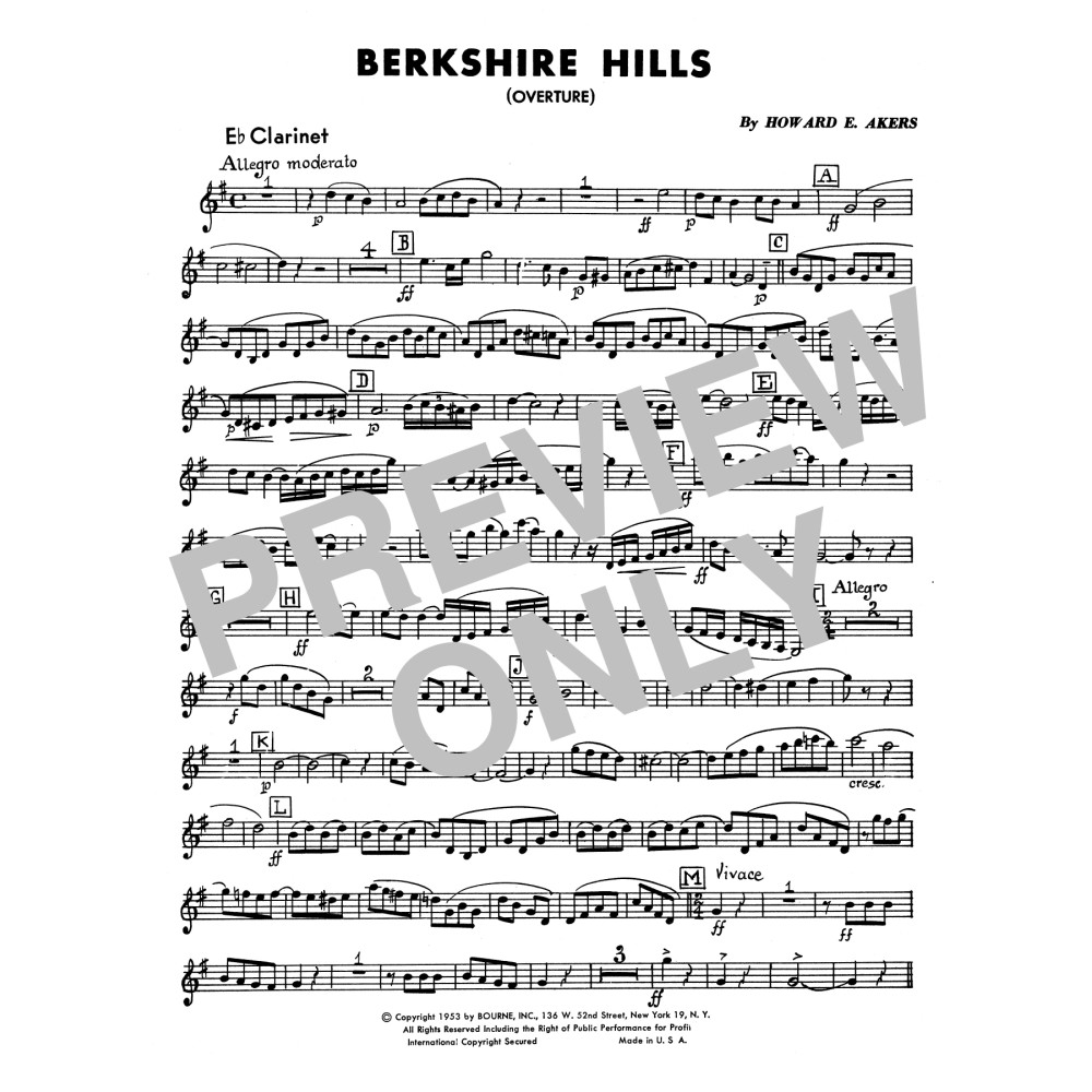 Berkshire Hills - Eb Clarinet