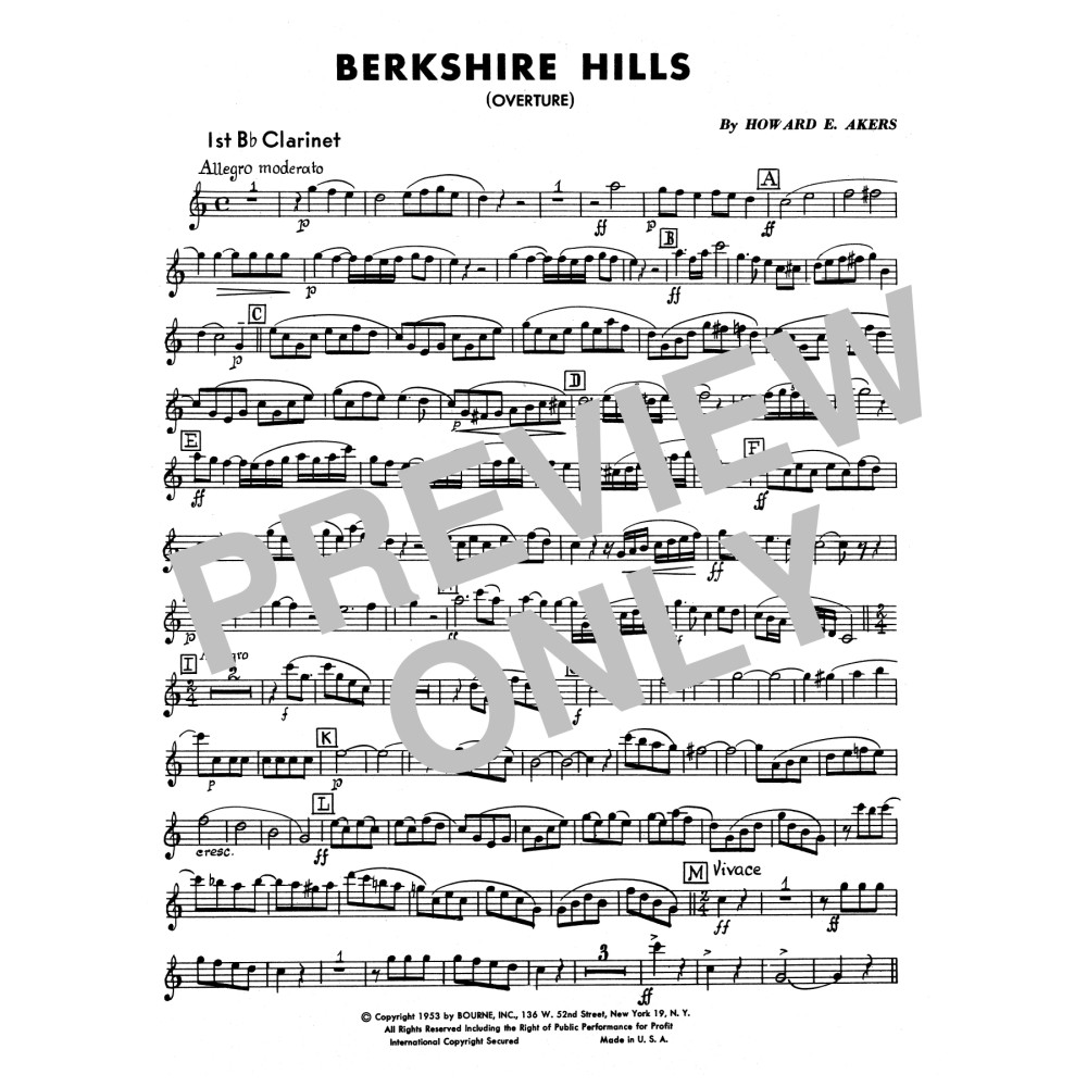 Berkshire Hills - 1st Bb Clarinet
