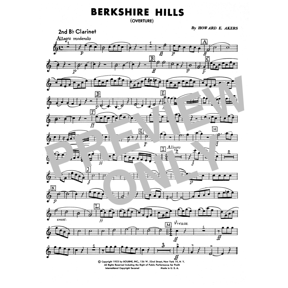 Berkshire Hills - 2nd Bb Clarinet