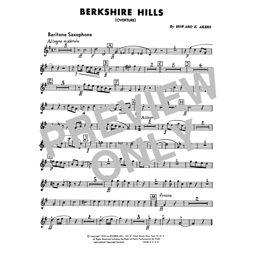 Berkshire Hills - Eb Baritone Sax