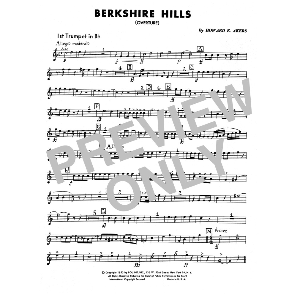 Berkshire Hills - 1st Bb Trumpet