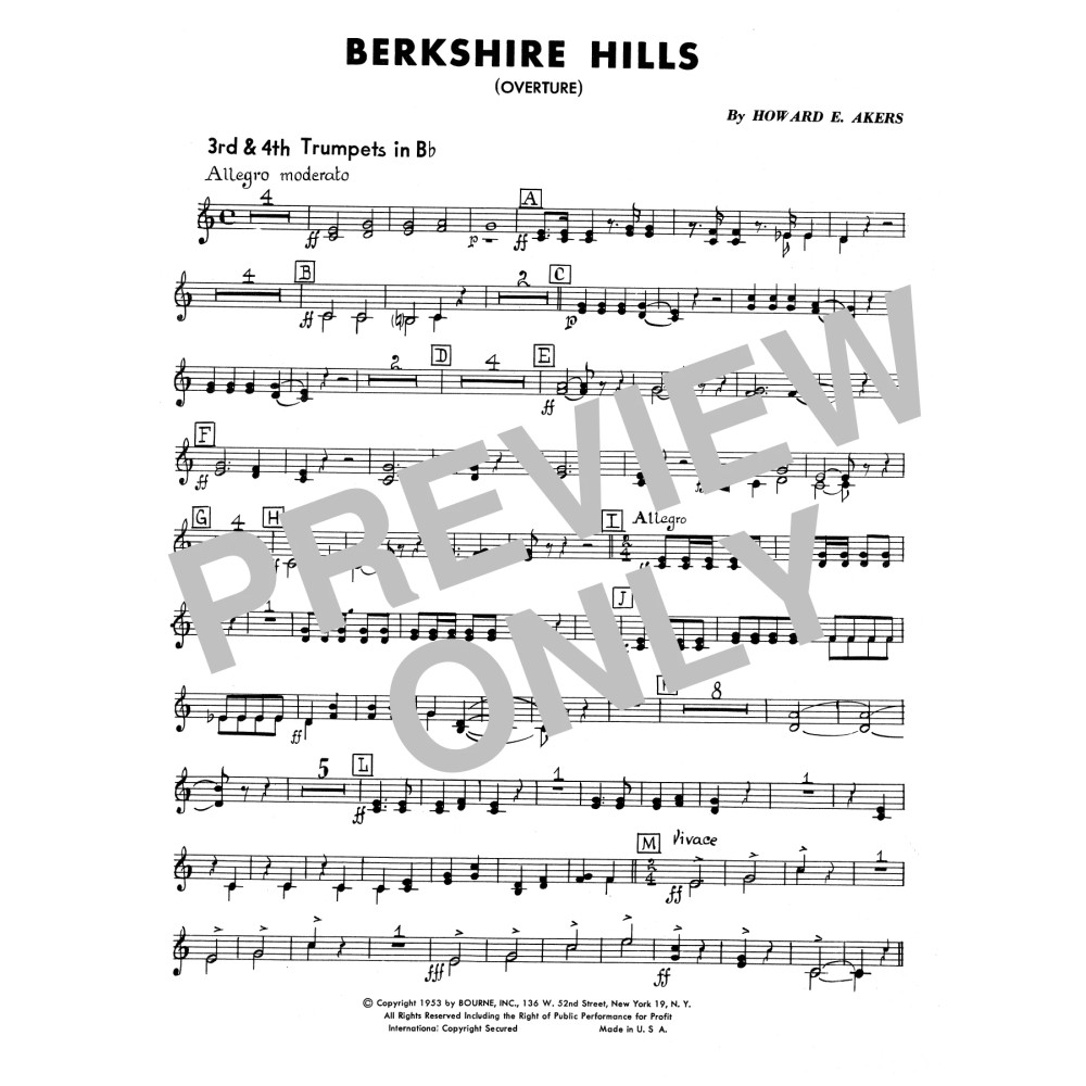 Berkshire Hills - 3rd Bb Trumpet
