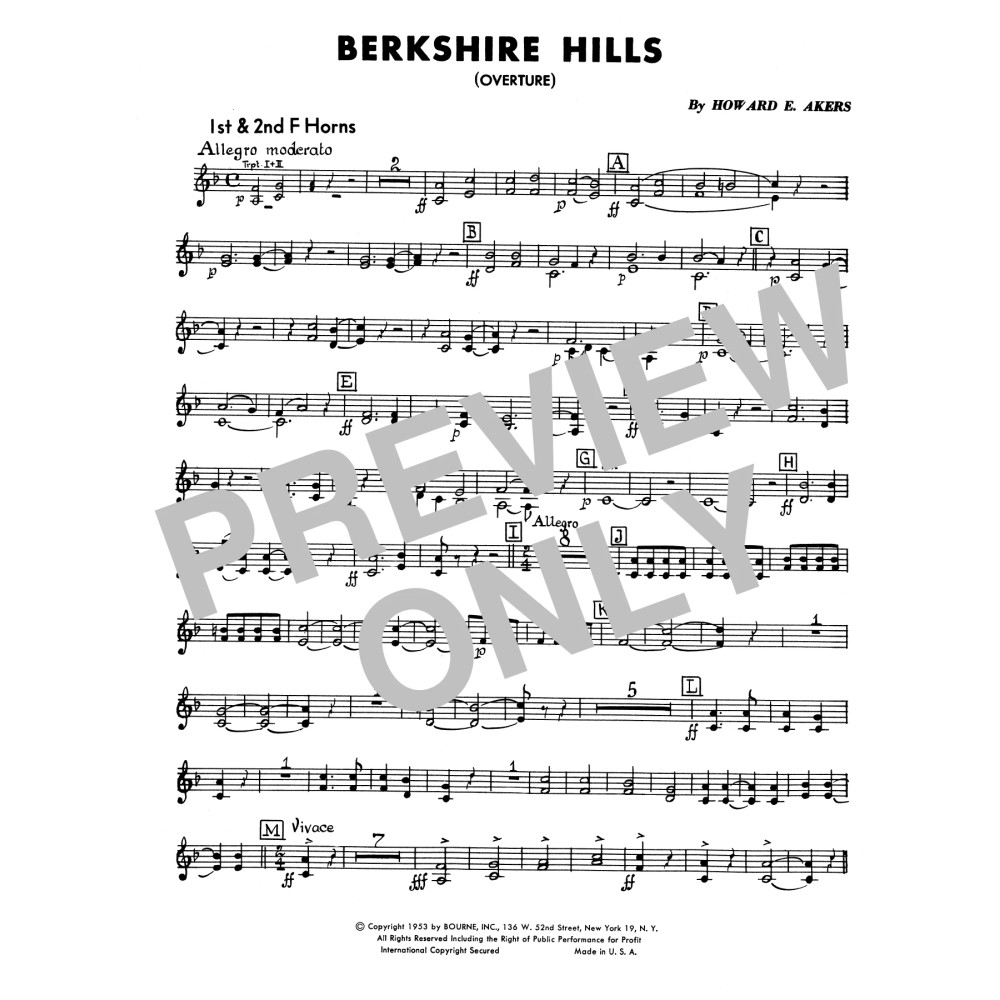 Berkshire Hills - F Horn 1 & 2