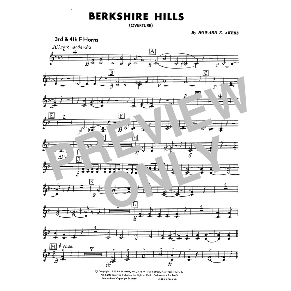 Berkshire Hills - F Horn 3 & 4