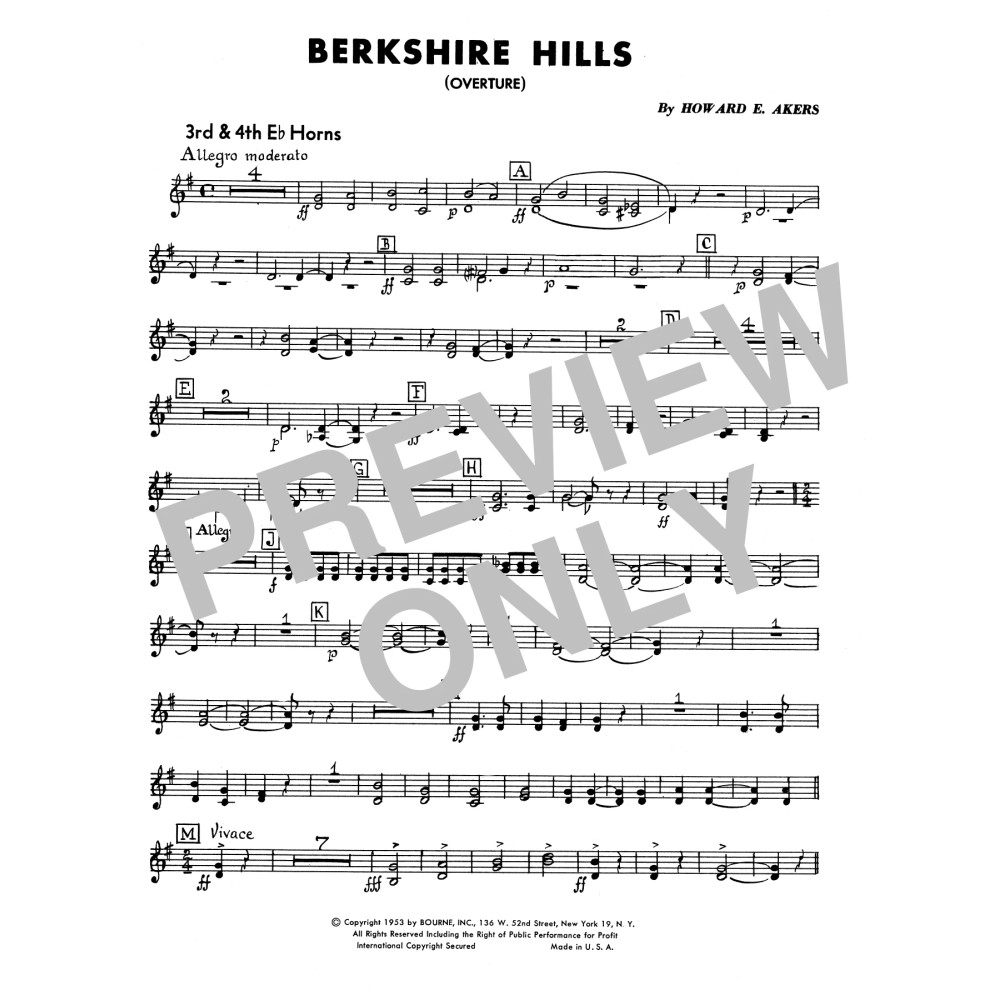 Berkshire Hills - 3rd & 4th Eb Horns
