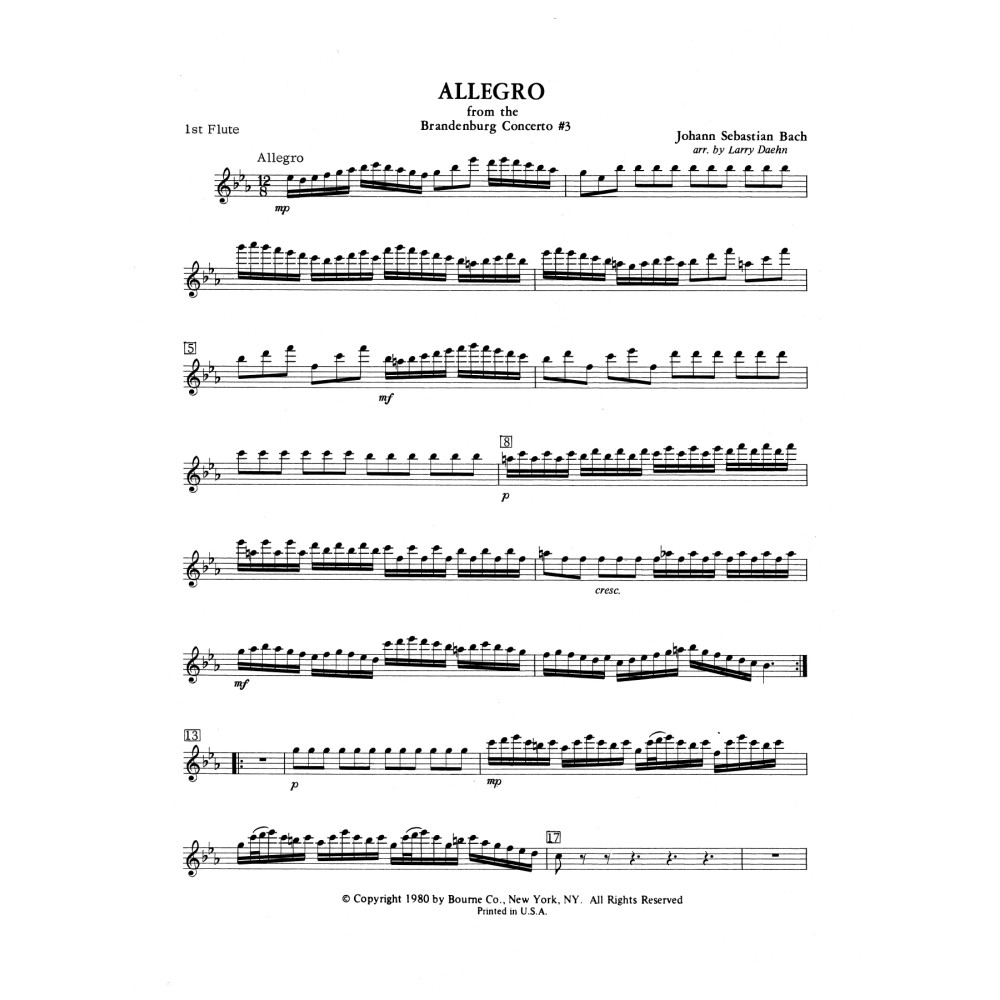 Allegro from Brandenburg Concerto No. 3 - 1st Flute