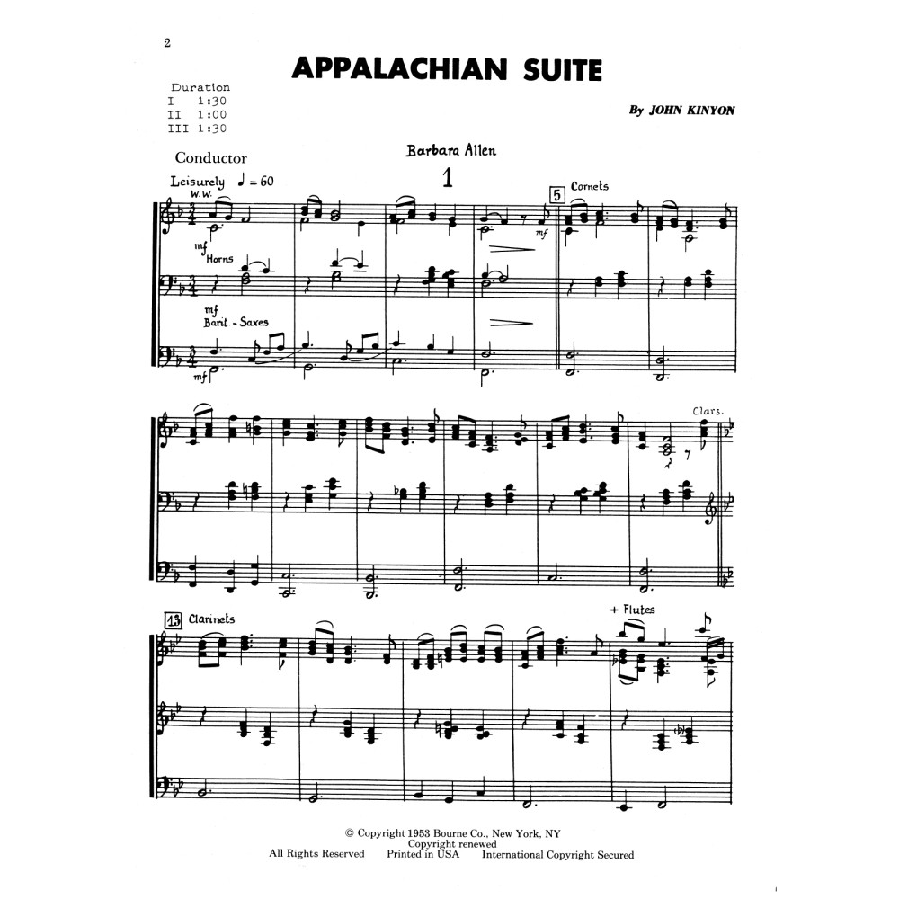 Appalachian Suite - Conductor