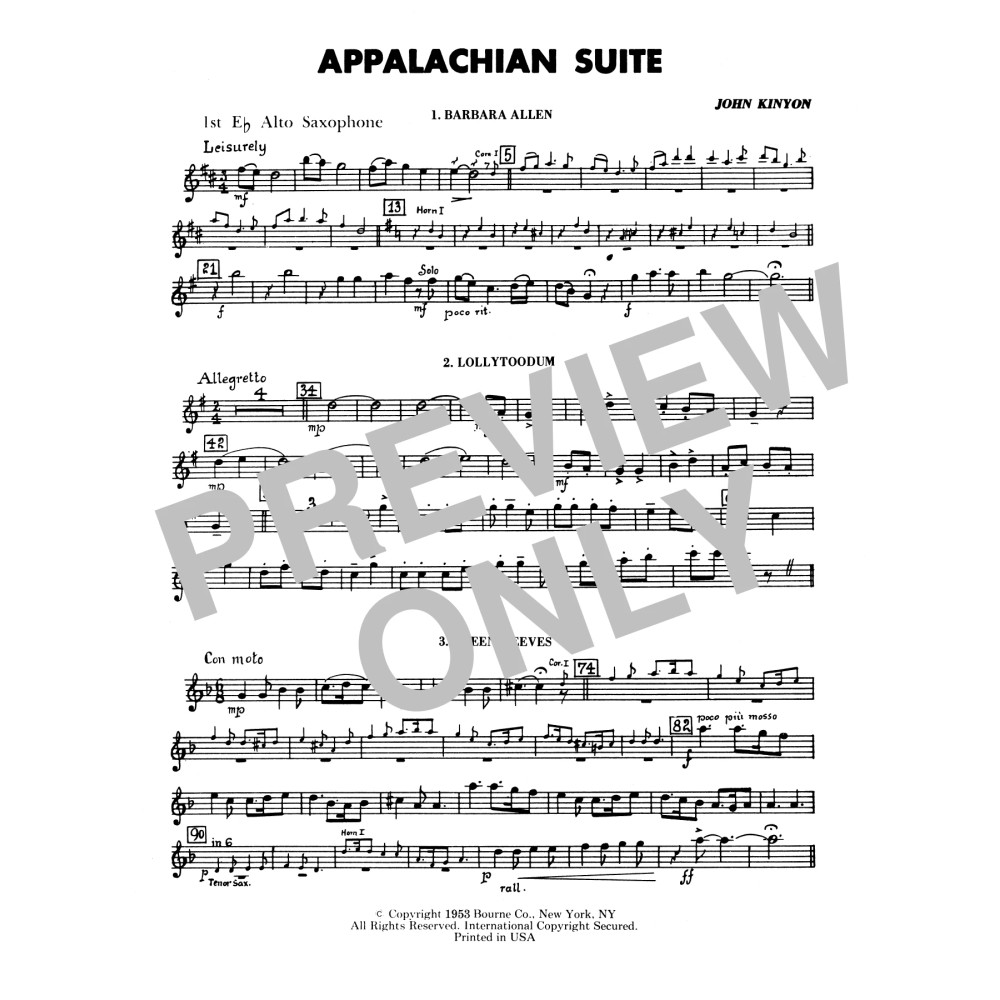 Appalachian Suite - Eb Alto Sax 1