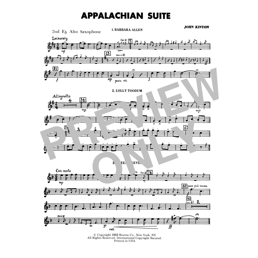 Appalachian Suite - Eb Alto Sax 2