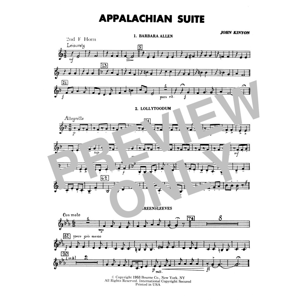 Appalachian Suite - 2nd F Horn