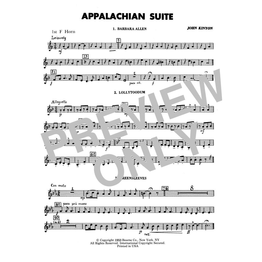 Appalachian Suite - 1st F Horn