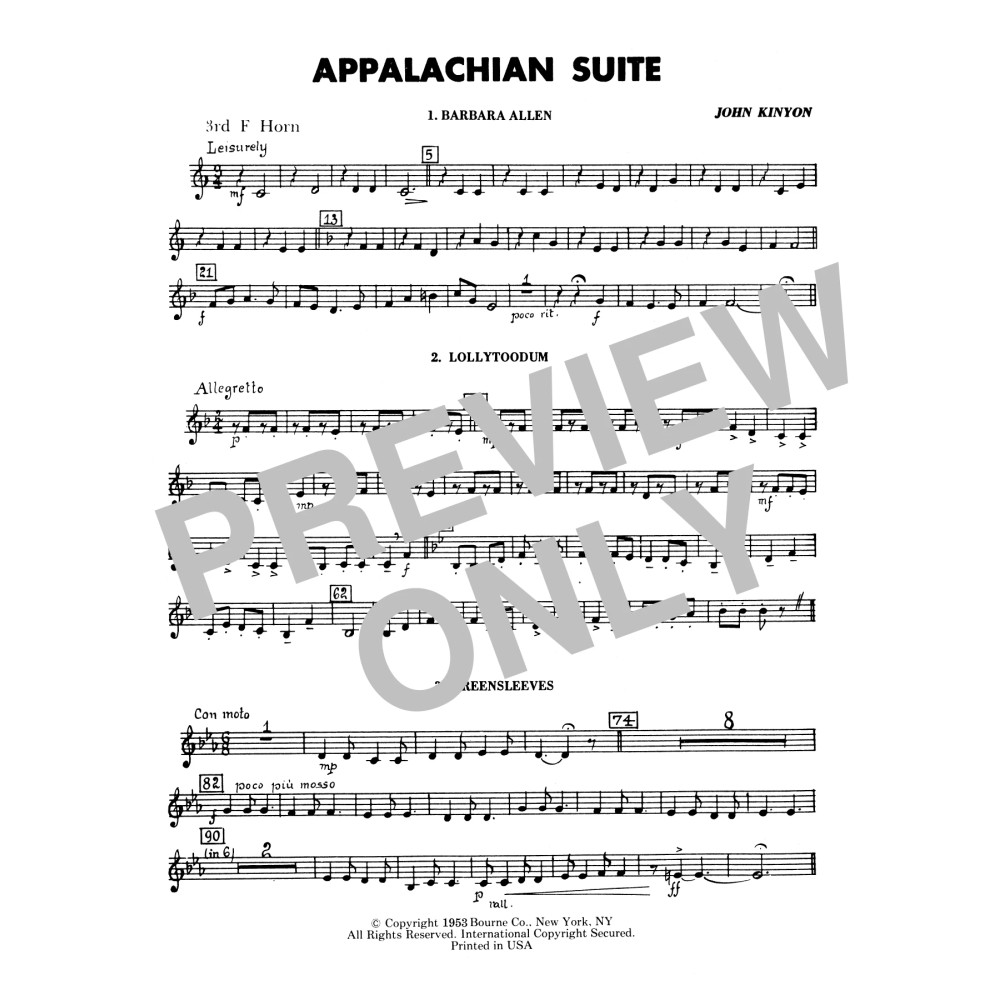 Appalachian Suite - 3rd F Horn
