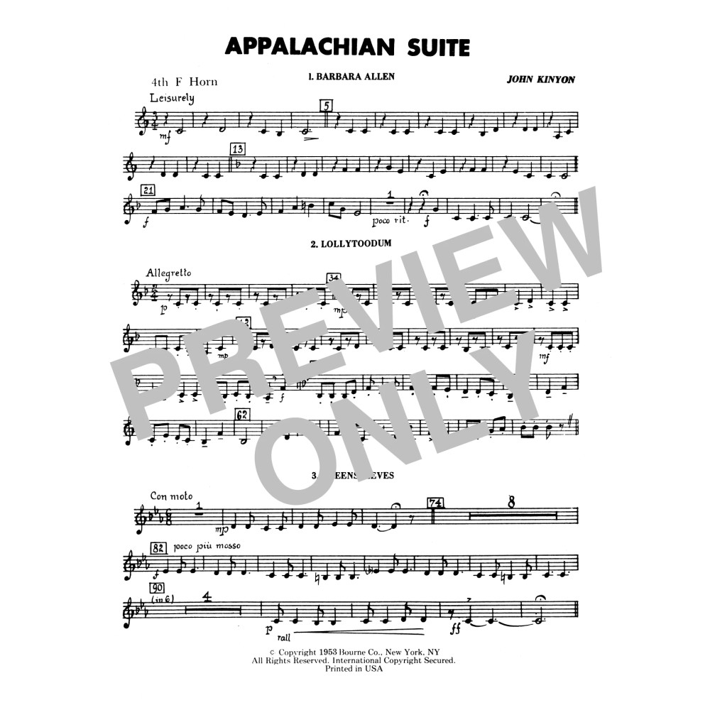 Appalachian Suite - 4th F Horn