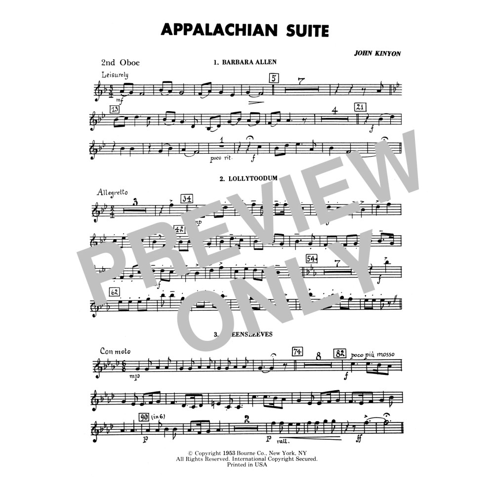 Appalachian Suite - 2nd Oboe