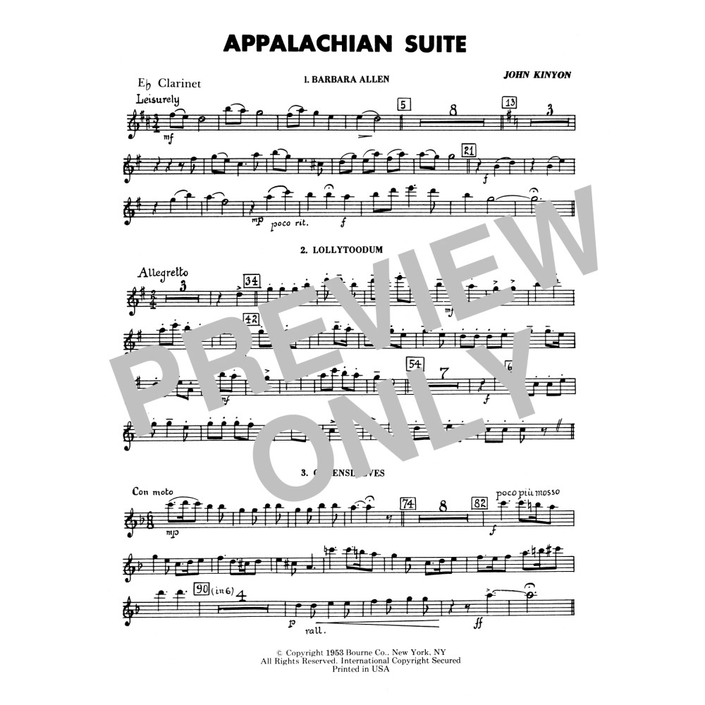 Appalachian Suite - Eb Clarinet