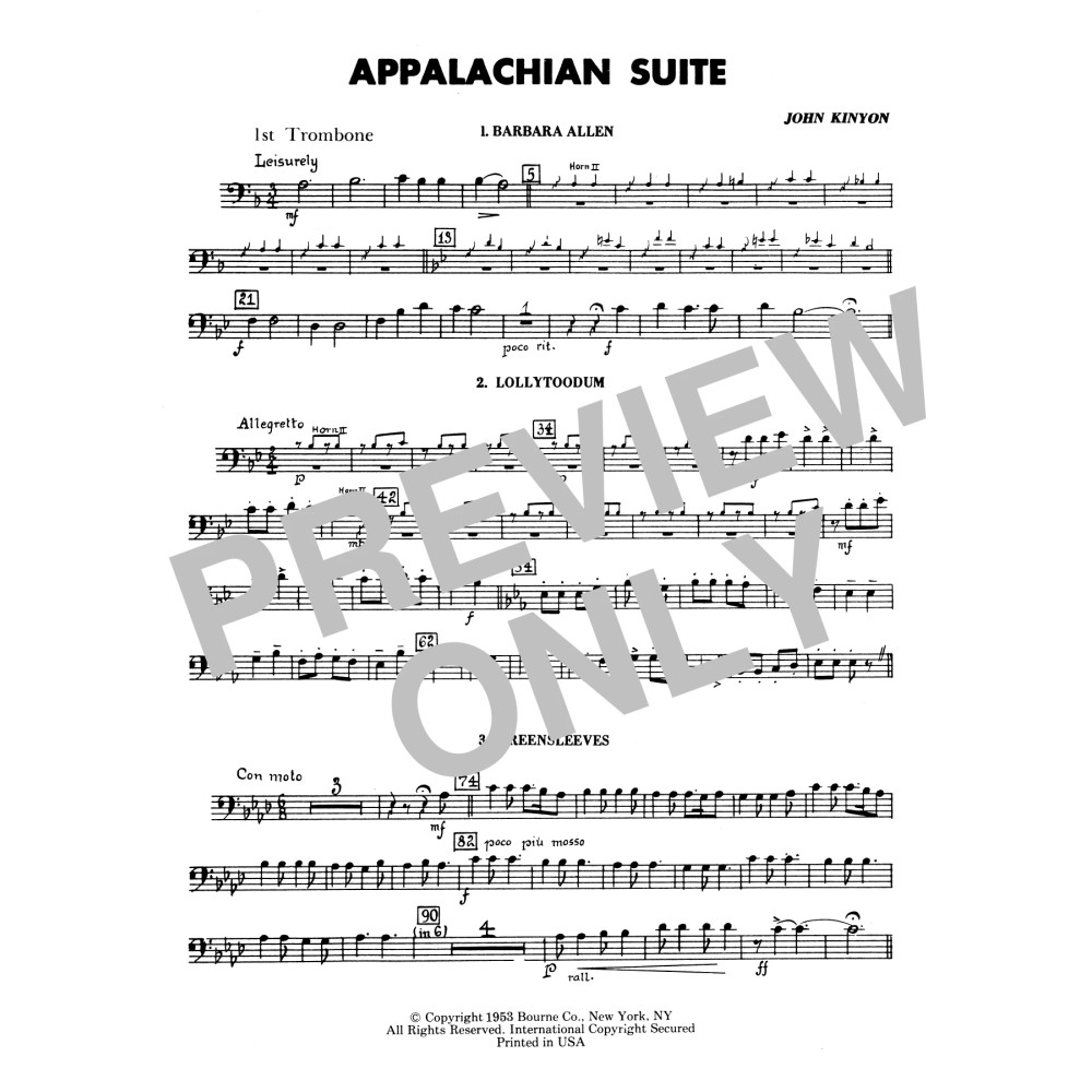Appalachian Suite - 1st Trombone