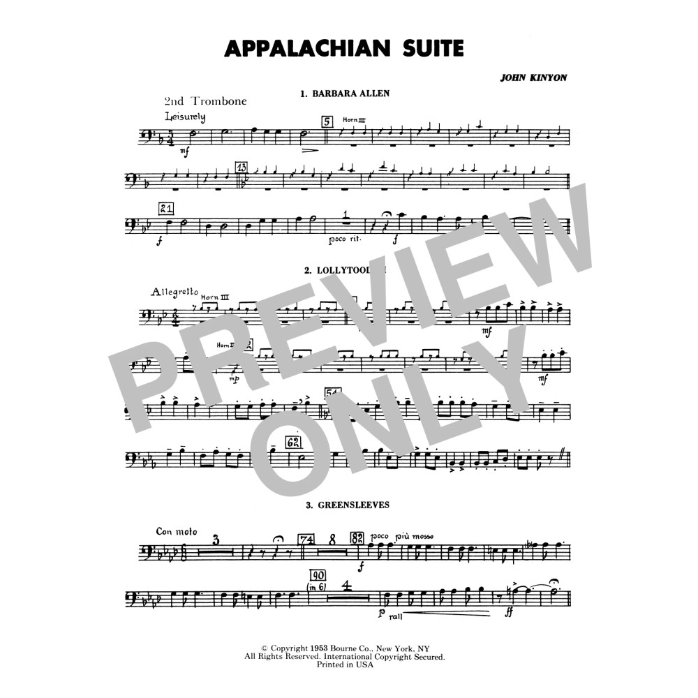 Appalachian Suite - 2nd Trombone