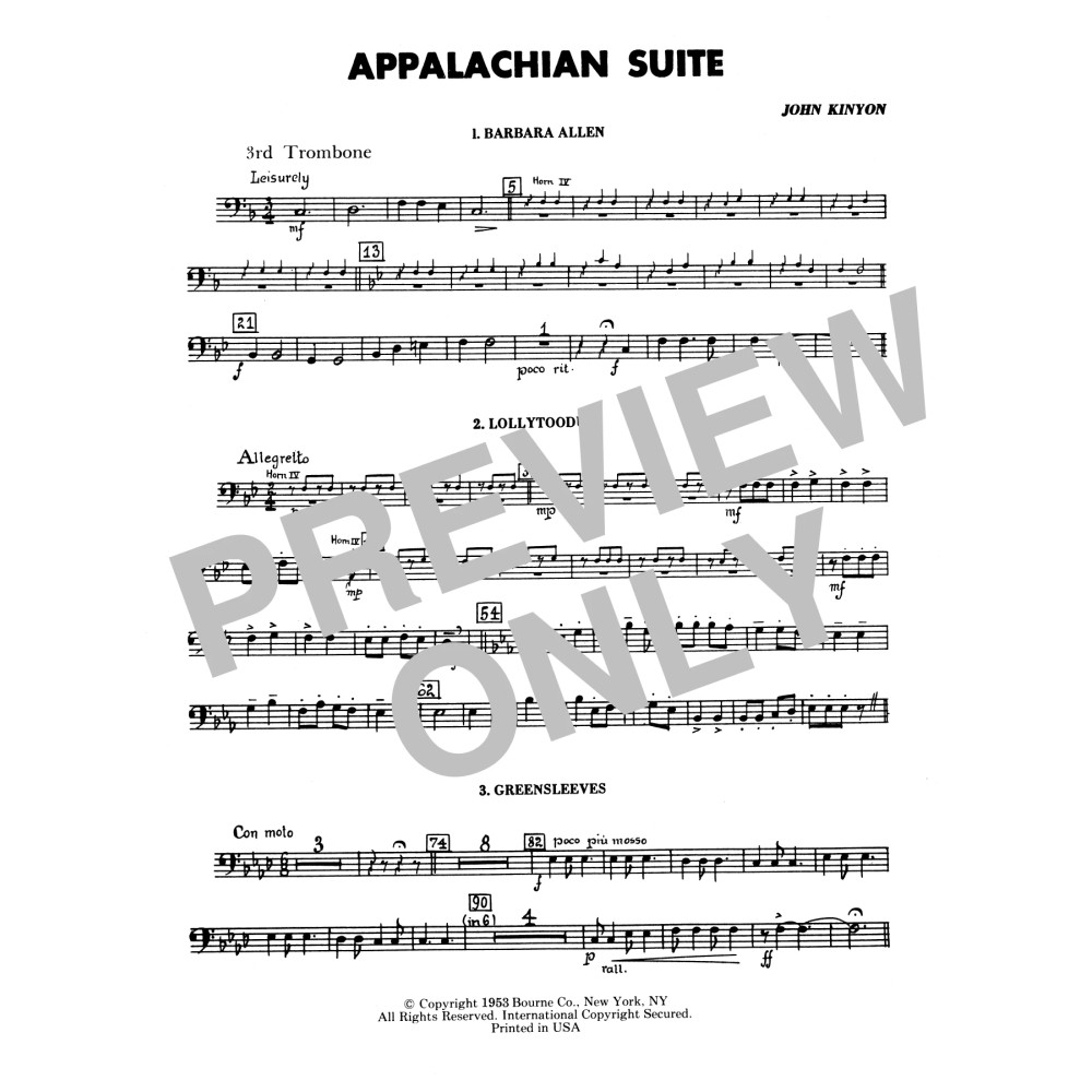 Appalachian Suite - 3rd Trombone
