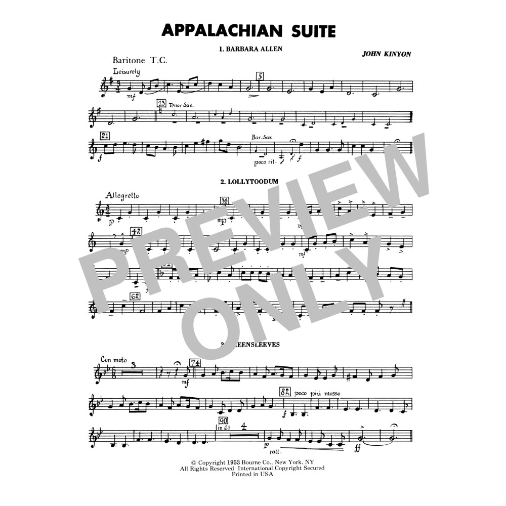 Appalachian Suite - Baritone T.C.