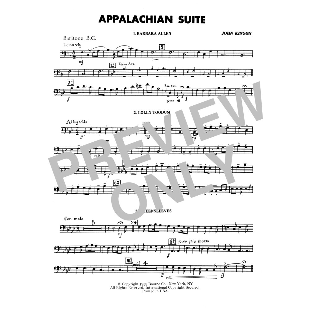 Appalachian Suite - Baritone B.C.