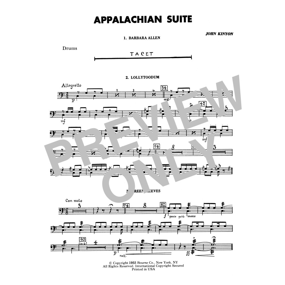 Appalachian Suite - Drums