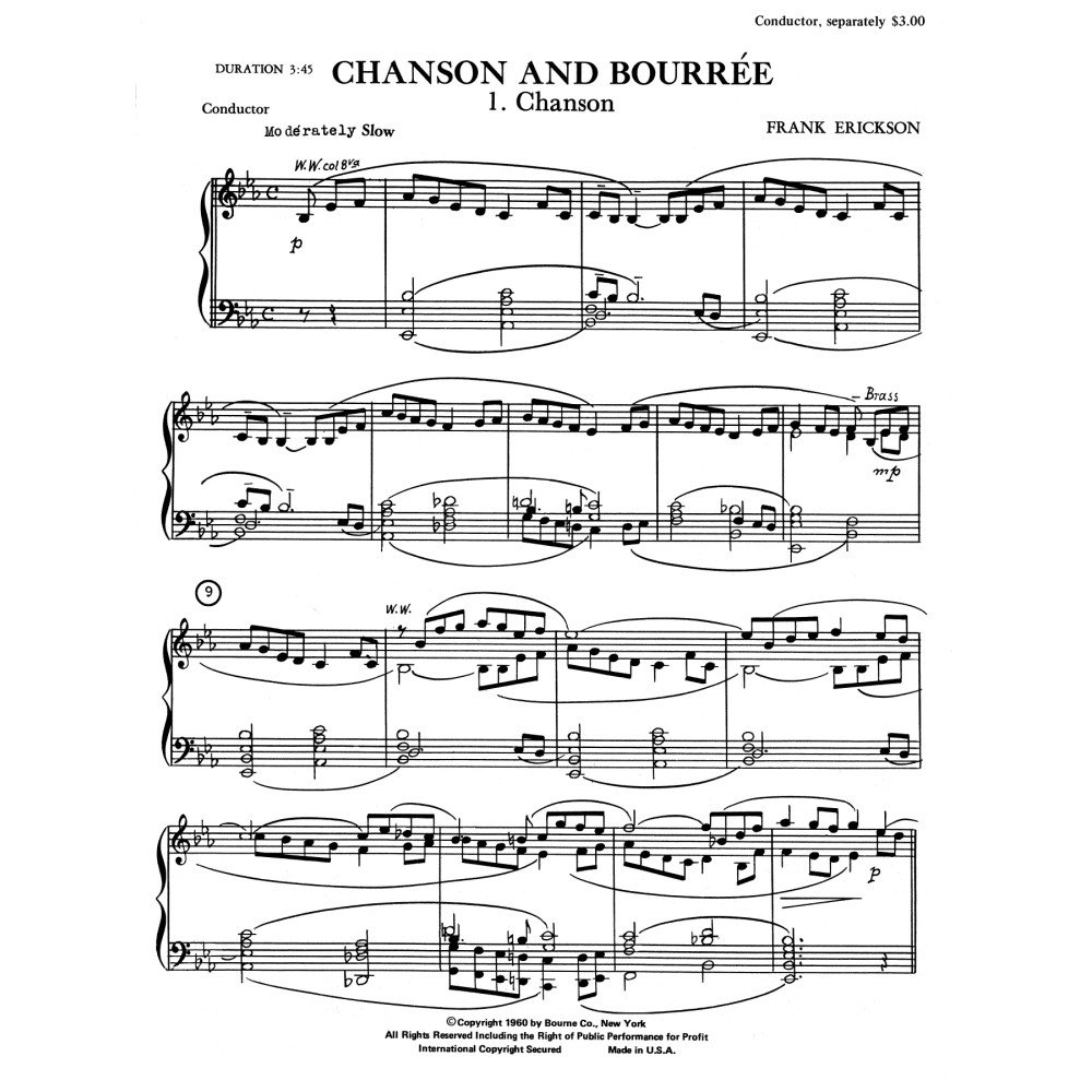 Chanson And Bourree - Conductor