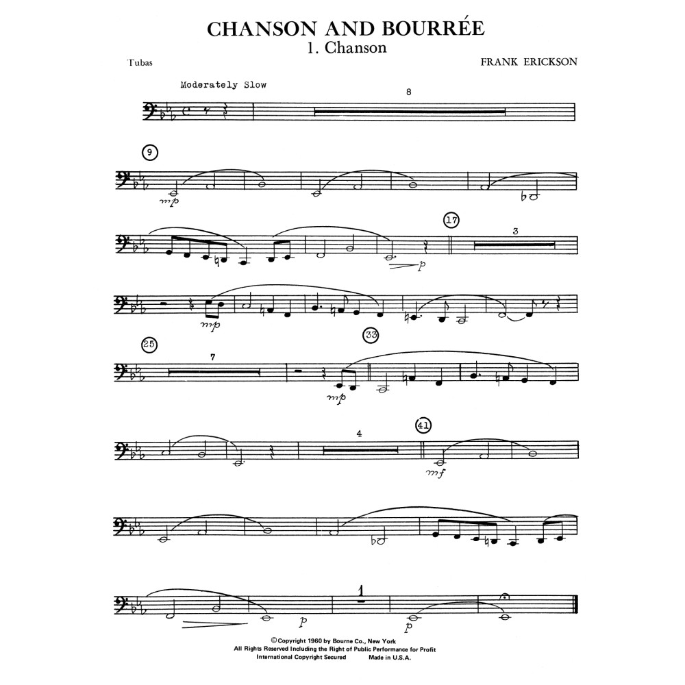 Chanson And Bourree - Tuba