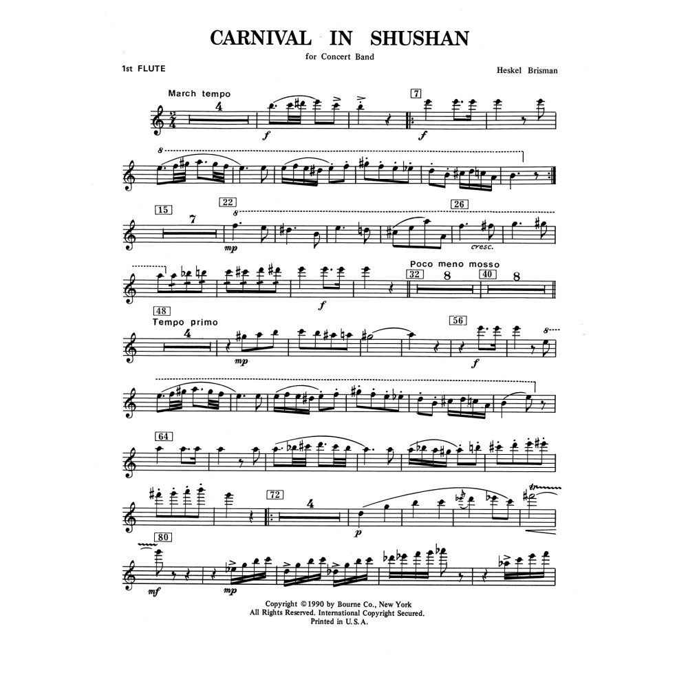 Carnival In Shushan - 1st Flute