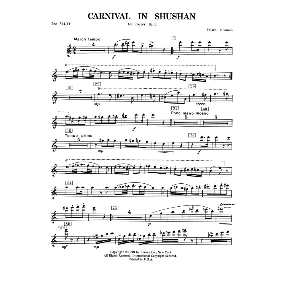 Carnival In Shushan - 2nd Flute