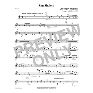 Sim Shalom - Violin
