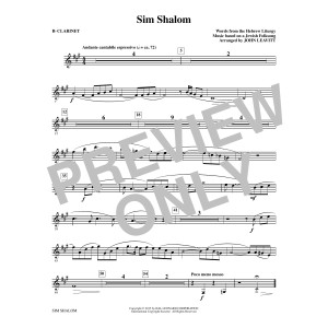 Sim Shalom - Bb Clarinet