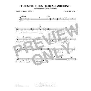 The Stillness of Remembering - Eb Contra Alto Clarinet