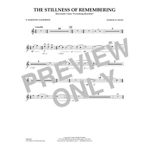 The Stillness of Remembering - Eb Baritone Saxophone