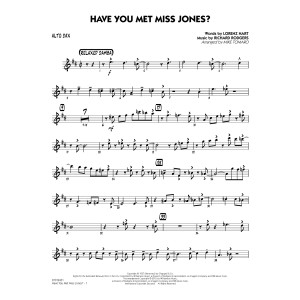 Have You Met Miss Jones? - Alto Sax