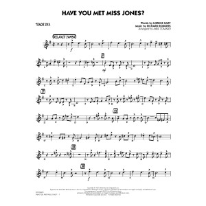 Have You Met Miss Jones? - Tenor Sax
