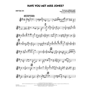 Have You Met Miss Jones? - Baritone Sax