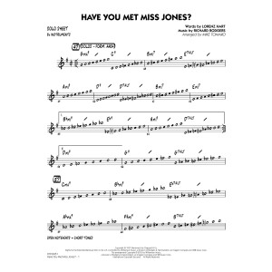 Have You Met Miss Jones? - Bb Solo Sheet