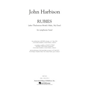 Rubies (After Thelonious Monk's "Ruby, My Dear") - Conductor Score (Full Score)