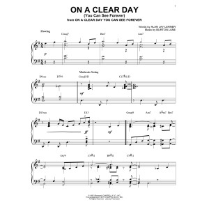 On A Clear Day (You Can See Forever) [Jazz version] (arr. Brent Edstrom)