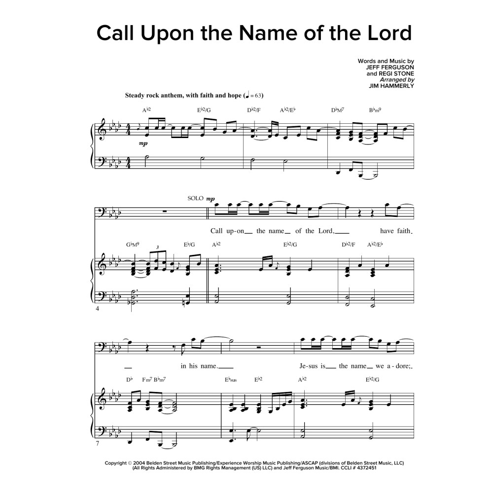 Call Upon The Name Of The Lord