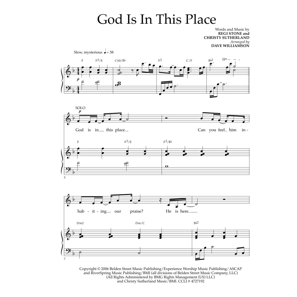 God Is In This Place