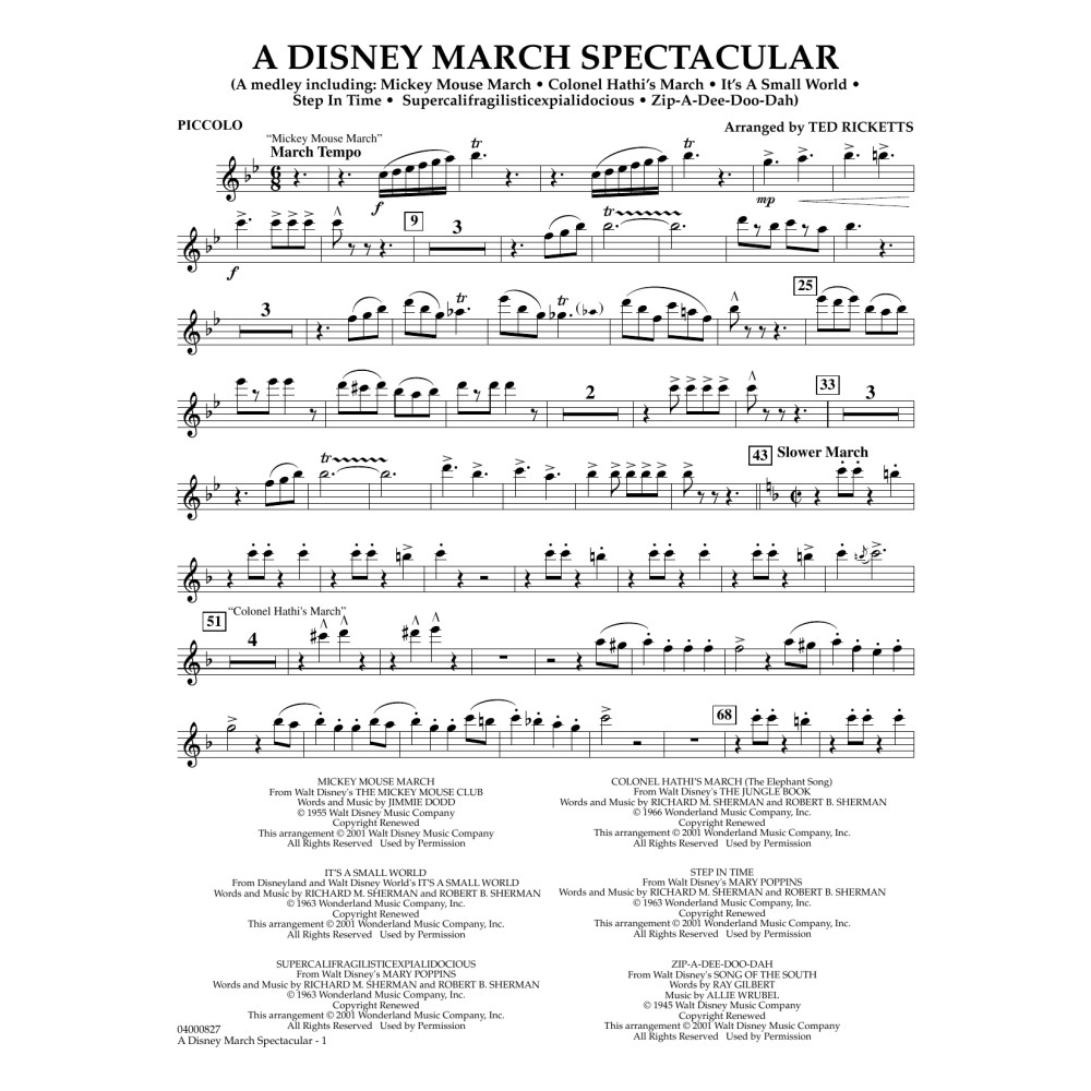 A Disney March Spectacular - Piccolo